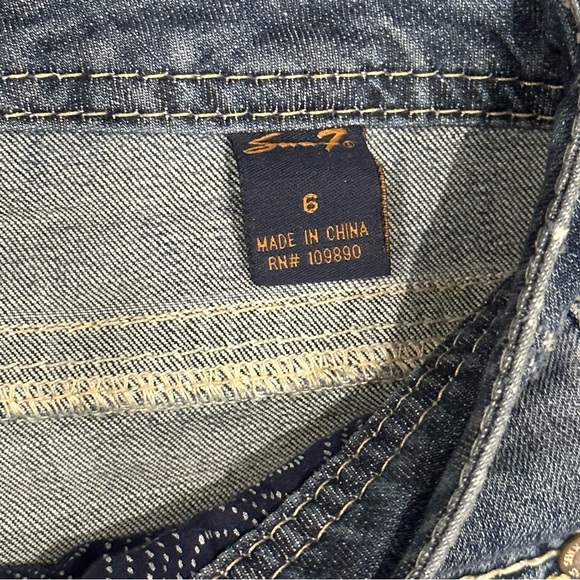 Women’s Factory Distressed Seven7 Jeans - Size 6 - Picture 10 of 16